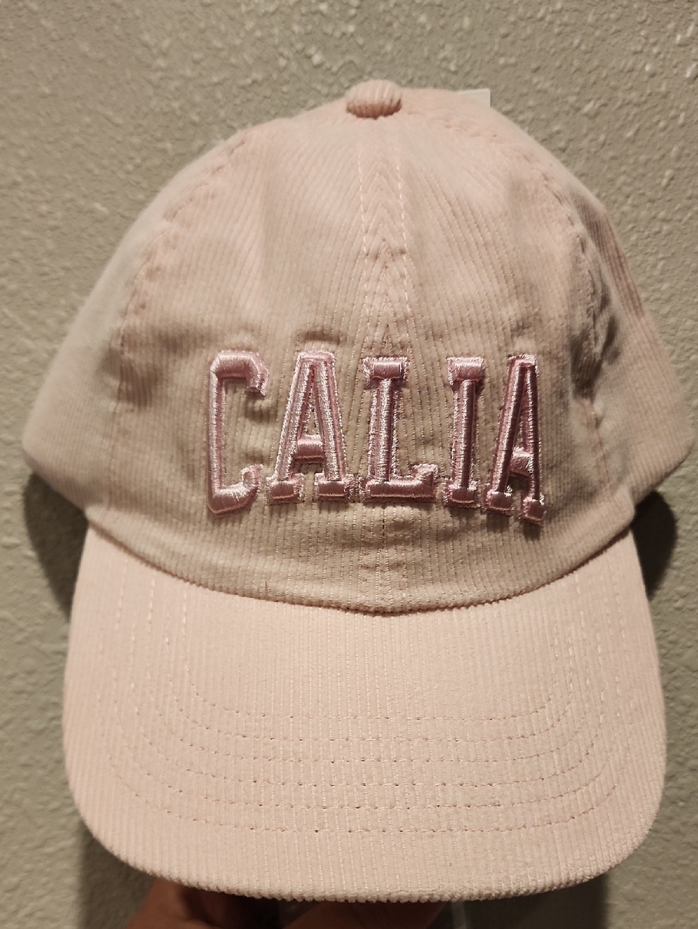CALIA by Carrie Underwood Light Pink Corduroy Baseball Cap